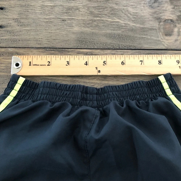 Nike Boys Size 5 Black Lined Straight Leg Track Pants Athletic Neon Striped Play - Picture 4 of 5